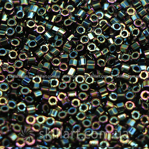 Бисер DBC-3 Miyuki Delica Beads Cut 11/0 (рубка, черный радужный)